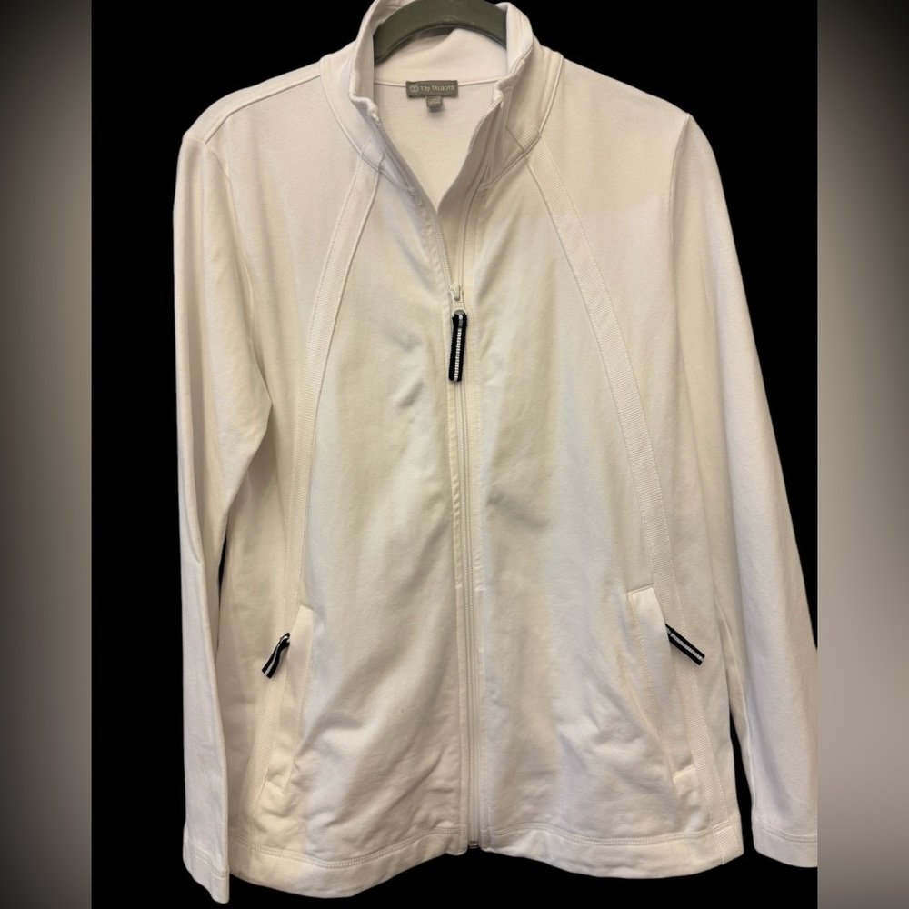 Soft stretch jacket T by Talbots SP white - Picture 1 of 3